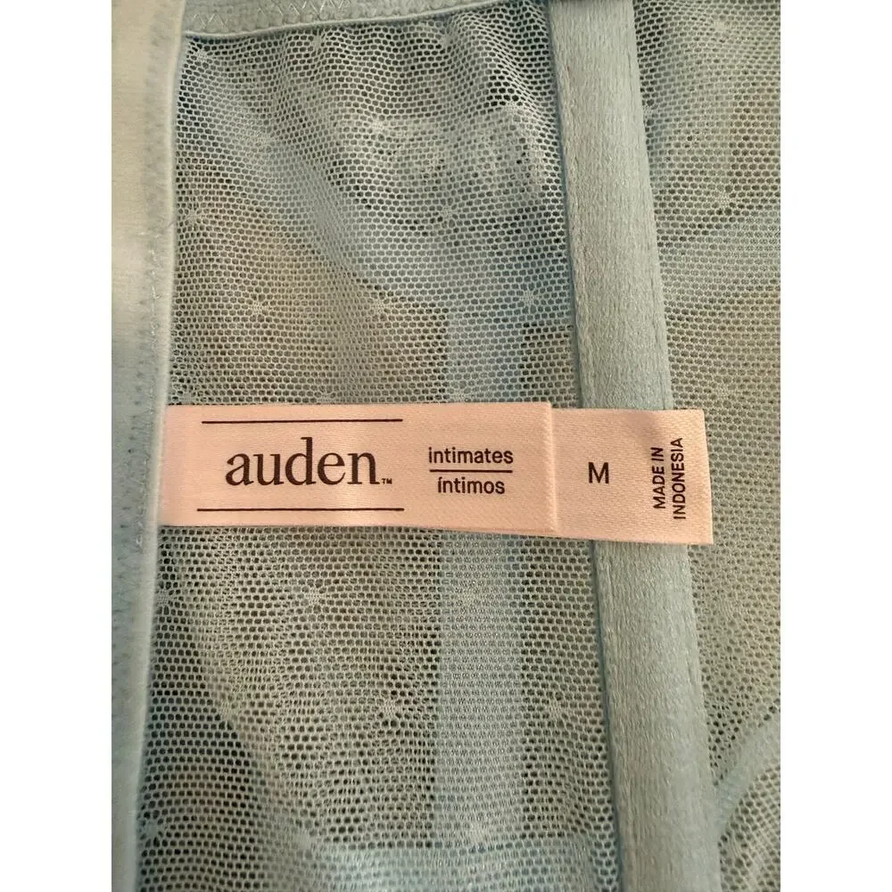NWT Auden Blue Lace Mesh Bustier Bra Crop Top Medium